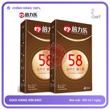 Bao Cao Su Size Lớn 58±2 Mm Hộp 10 Cái chính hãng - ôm sát cảm giác thật, chất liệu latex an toàn, hàng nhập khẩu - giao hàng che tên kín đáo
