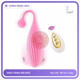 Trứng Rung Cá Heo Sọc Điều Khiển Từ Xa chính hãng - chống nước, silicone y tế, chất liệu an toàn cho da - giao hàng che tên kín đáo