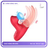 Lưỡi Liếm hút và mút cực mạnh Ipx5 Waterproof chính hãng - 10 chế độ rung, chống nước, silicone mềm - giao hàng che tên kín đáo