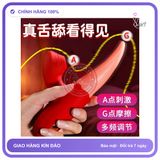 Lưỡi Liếm hút và mút cực mạnh Ipx5 Waterproof chính hãng - 10 chế độ rung, chống nước, silicone mềm - giao hàng che tên kín đáo