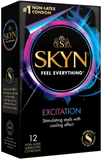 Bao cao su siêu gai và gel tăng khoái cảm nữ Lifestyle SKYN Excitation hộp 12 cái [Mã CK-SP913647-03]