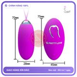 Trứng Rung Prettylove Jenny Điều Khiển Từ Xa chính hãng - 12 cấp độ rung, sạc USB, rung êm không tiếng động - giao hàng che tên kín đáo