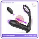 Trứng Rung Đen Đeo Yunman Thụt Điều Khiển Từ Xa chính hãng - rung nhấp chuyển động đẩy tới và lui tự động, silicone y tế, chất liệu an toàn cho da - giao hàng che tên kín đáo