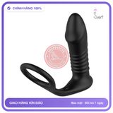 Trứng Rung Đen Đeo Yunman Thụt Điều Khiển Từ Xa chính hãng - rung nhấp chuyển động đẩy tới và lui tự động, silicone y tế, chất liệu an toàn cho da - giao hàng che tên kín đáo
