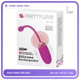Trứng Rung Prettylove Brook chính hãng - 12 chế độ rung, sạc usb, silicone mềm mại - giao hàng che tên kín đáo