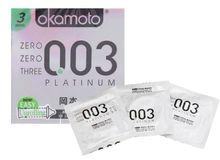 Bao Cao Su Cao Cấp Okamoto Platinum 0.03 ( Hộp 3 Cái ) [Mã CK-SP931556-02]