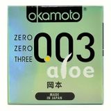 Bao Cao Su Okamoto 0.03 Aloe Tinh Chất Lô Hội Hộp 3 Cái [Mã CK-SP931556-03]