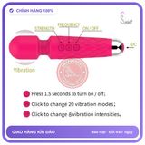 Chày Rung Massage Vibrator 20 Chế Độ chính hãng - 20 chế độ rung, sạc USB, silicone mềm mại - giao hàng che tên kín đáo