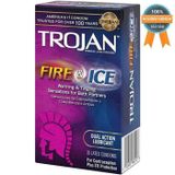 Bao cao su 2 lớp gel tăng khoái cảm Trojan Fire and Ice Dual [Mã CK-SP933797-07]