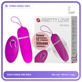 Trứng Rung Prettylove Debby Điều Khiển Từ Xa chính hãng - 12 chế độ rung, rung êm không tiếng động, silicone mềm mại - giao hàng che tên kín đáo
