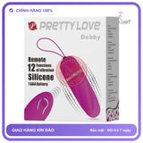 Trứng Rung Prettylove Debby Điều Khiển Từ Xa chính hãng - 12 chế độ rung, rung êm không tiếng động, silicone mềm mại - giao hàng che tên kín đáo