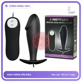Trứng Rung Đen Prettylove Hình Dương Vật chính hãng - điều khiển từ xa, silicone mềm mại, chất liệu an toàn cho da - giao hàng che tên kín đáo