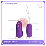 Trứng Rung Điều Khiển Từ Xa chính hãng - 10 chế độ rung, sạc USB, silicone mềm mại - giao hàng che tên kín đáo