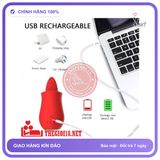Lưỡi Liếm Cunnilingus 10 Chế Độ chính hãng - 10 chế độ rung, sạc USB, chống nước - giao hàng che tên kín đáo