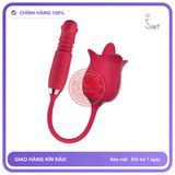 Bộ Trứng Rung Lưỡi Liếm Hoa Hồng chính hãng - chất liệu an toàn cho da, dễ vệ sinh, êm ái khi dùng - giao hàng che tên kín đáo