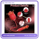 Bộ Trứng Rung Lưỡi Liếm Hoa Hồng chính hãng - chất liệu an toàn cho da, dễ vệ sinh, êm ái khi dùng - giao hàng che tên kín đáo