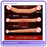 Dương Vật 2 Đầu không Rung chính hãng - silicone cao cấp, chất liệu an toàn cho da, dễ vệ sinh - giao hàng che tên kín đáo