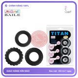 Bộ 3 Vòng Titan (Baile) chính hãng - silicone y tế, chất liệu an toàn cho da, dễ vệ sinh - giao hàng che tên kín đáo
