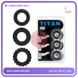 Bộ 3 Vòng Titan (Baile) chính hãng - silicone y tế, chất liệu an toàn cho da, dễ vệ sinh - giao hàng che tên kín đáo