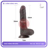 Dương Vật Lovetoy Da Đen 7 In chính hãng - chất liệu an toàn cho da, dễ vệ sinh, êm ái khi dùng - giao hàng che tên kín đáo