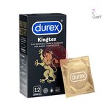 Bao cao su Size nhỏ Durex Kingtex hộp 12 chiếc chính hãng - siêu mỏng, có gai nổi, hộp 12 cái - giao hàng che tên kín đáo