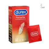Bao cao su Durex Fetherlite siêu mỏng (12 cái/hộp) chính hãng - ôm sát cảm giác thật, chất liệu latex an toàn, hàng nhập khẩu - giao hàng che tên kín đáo