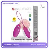 Trứng Rung Prettylove Julia Điều Khiển Từ Xa chính hãng - 12 chế độ rung, sạc USB, rung êm không tiếng động - giao hàng che tên kín đáo