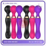Chày Rung Massage Stick 2 Đầu Nhiều Chế Độ chính hãng - 20 chế độ rung, sạc USB, silicone mềm - giao hàng che tên kín đáo