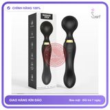 Chày Rung Massage Stick 2 Đầu Nhiều Chế Độ chính hãng - 20 chế độ rung, sạc USB, silicone mềm - giao hàng che tên kín đáo