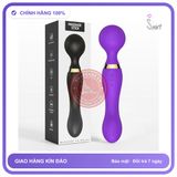Chày Rung Massage Stick 2 Đầu Nhiều Chế Độ chính hãng - 20 chế độ rung, sạc USB, silicone mềm - giao hàng che tên kín đáo