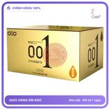 Bao Cao Su Olo Vàng 001 Hộp 10 Cái chính hãng - siêu mỏng, có gai nổi, hỗ trợ kéo dài - giao hàng che tên kín đáo