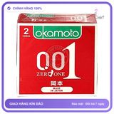 Bao Cao Su Okamoto 001 Hộp 2 Cái chính hãng - siêu mỏng 0.01mm, siêu mỏng, hộp 4 cái - giao hàng che tên kín đáo