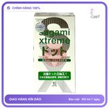 Bao Cao Su Sagami Trắng Xanh Hộp 10 Cái chính hãng - siêu mỏng, có gai nổi, nhiều gel bôi trơn - giao hàng che tên kín đáo