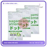 Bao Cao Su Sagami Trắng Xanh Hộp 10 Cái chính hãng - siêu mỏng, có gai nổi, nhiều gel bôi trơn - giao hàng che tên kín đáo