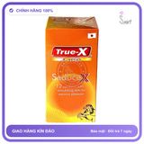 Bao Cao Su True-X Cam Hộp 12 Cái chính hãng - có gai nổi, ôm sát cảm giác thật, chất liệu latex an toàn - giao hàng che tên kín đáo