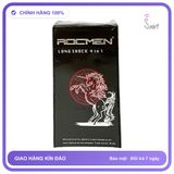 Bao Cao Su Rocmen Đen 4in1 Hộp 12 Cái chính hãng - có hương thơm, ôm sát cảm giác thật, chất liệu latex an toàn - giao hàng che tên kín đáo