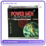 Bao Cao Su Powermen Đen Hộp 3 Cái chính hãng - siêu mỏng, có gai nổi, nhiều gel bôi trơn - giao hàng che tên kín đáo