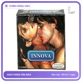 Bao Cao Su Innova Đen Hộp 3 Cái chính hãng - hỗ trợ kéo dài, có hương thơm, ôm sát cảm giác thật - giao hàng che tên kín đáo