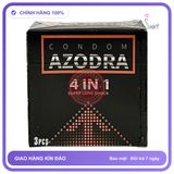 Bao Cao Su Azodra 4in1 Hộp 3 Cái chính hãng - siêu mỏng, có gai nổi, hỗ trợ kéo dài - giao hàng che tên kín đáo