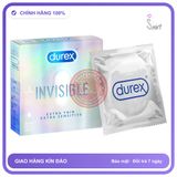Bao Cao Su Durex Invisible Hộp 3 Cái chính hãng - siêu mỏng, ôm sát cảm giác thật, chất liệu latex an toàn - giao hàng che tên kín đáo