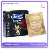 Bao Cao Su Durex Kingtex Hộp 3 Cái chính hãng - ôm sát cảm giác thật, chất liệu latex an toàn, hàng nhập khẩu - giao hàng che tên kín đáo