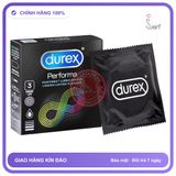 Bao Cao Su Durex Performa Hộp 3 Cái chính hãng - hộp 12 cái, ôm sát cảm giác thật, chất liệu latex an toàn - giao hàng che tên kín đáo