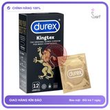 Bao Cao Su Durex Kingtex Hộp 12 Cái chính hãng - nhiều gel bôi trơn, có hương thơm, ôm sát cảm giác thật - giao hàng che tên kín đáo
