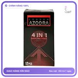 Bao Cao Su Azodra 4in1 Hộp 12 Cái chính hãng - có gai nổi, hỗ trợ kéo dài, ôm sát cảm giác thật - giao hàng che tên kín đáo