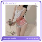 Bộ Ngủ Sexy Lụa 2 Dây Phối Ren Gợi N213 Trắng chính hãng - chất lụa mát mềm, freesize, chất vải mềm mát - giao hàng che tên kín đáo