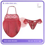 Set Đồ Ngủ Lụa Hở Lưng Quyến Rũ Dễ N114 Đỏ chính hãng - chất lụa mát mềm, phối ren, freesize - giao hàng che tên kín đáo