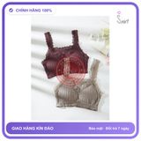 Áo Lót Bra Cotton Gân Phối Ren Xẻ Ngực T369 Đỏ / V1 94 chính hãng - co giãn thoải mái, chất vải mềm mát, đường may tỉ mỉ - giao hàng che tên kín đáo