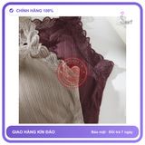 Áo Lót Bra Cotton Gân Phối Ren Xẻ Ngực T369 Xám / V1 94 chính hãng - co giãn thoải mái, chất vải mềm mát, đường may tỉ mỉ - giao hàng che tên kín đáo