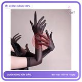 Găng Tay Lụa Bóng Siêu Mịn Quyến Rũ Bao T519 Đen Bóng chính hãng - chất lụa mát mềm, chất vải mềm mát, đường may tỉ mỉ - giao hàng che tên kín đáo