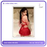 Đồng Phục Nữ Học Sinh Xếp Ly Đáng Yêu N863 Đỏ chính hãng - phối ren, freesize, chất vải mềm mát - giao hàng che tên kín đáo